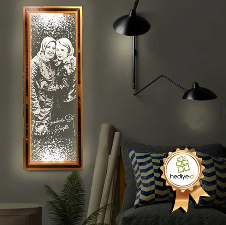 Ahşap Çerçeveli Led Lamba - Thumbnail