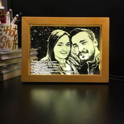 Ahşap Çerçeveli Led Lamba