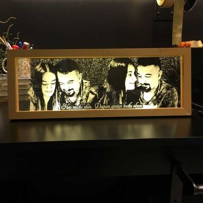 Ahşap Çerçeveli Led Lamba