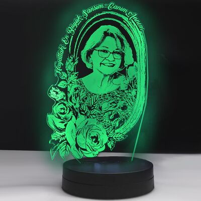 Anneler Gününe Özel Resimli 3d Led Gece Lambası