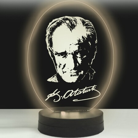 Atatürk 3D Led Gece Lambası - Thumbnail