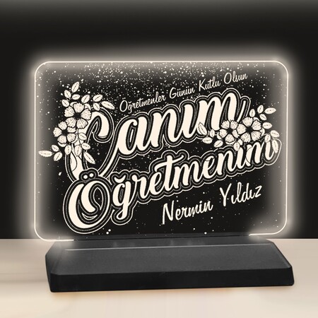 Canım Öğretmenim Led Gece Lambası - Thumbnail