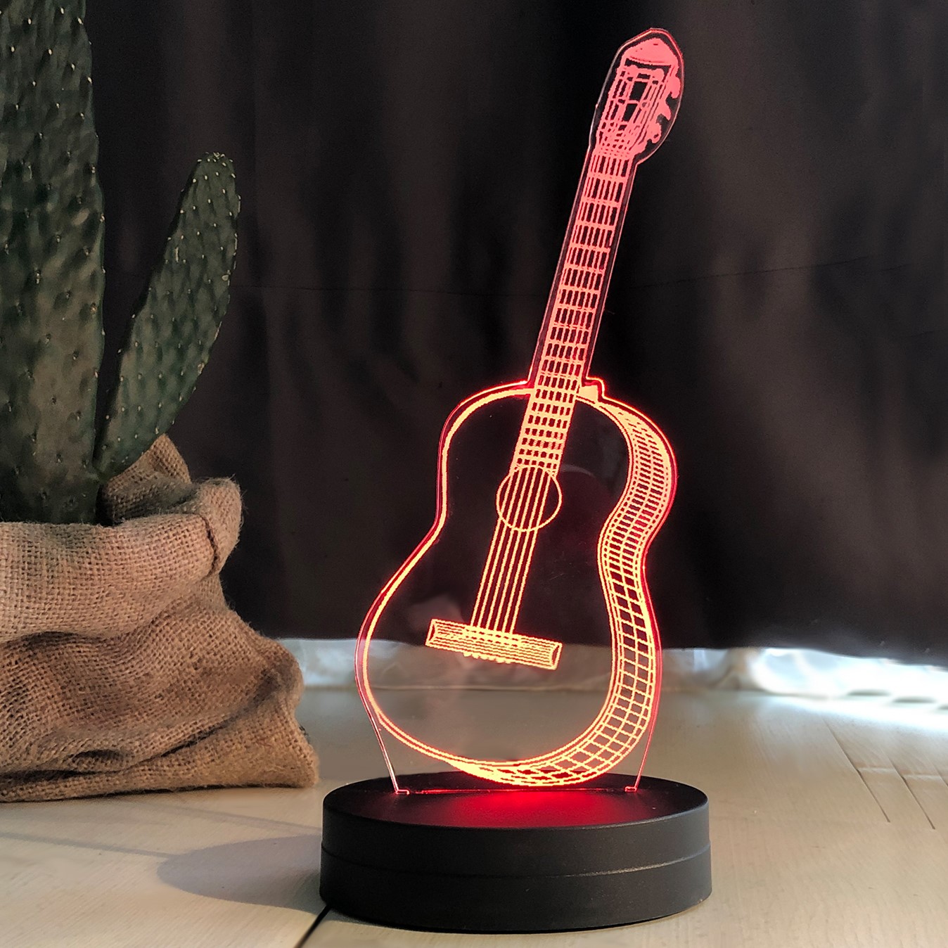 Gitar Modeli Led Lamba - Thumbnail