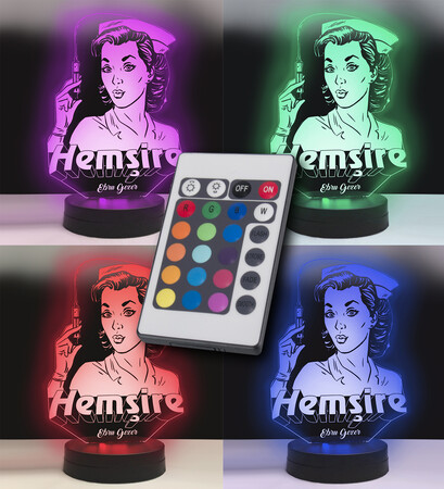 Kişiye Özel İsimli Hemşire Hediye Led Lamba - Thumbnail