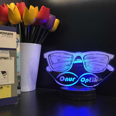 Kişiye Özel 3D Gözlükçü Lamba - Thumbnail
