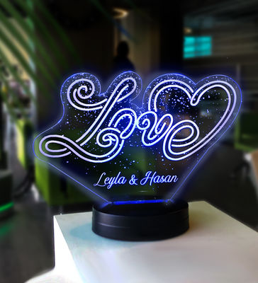 Kişiye Özel Love Led Gece Lambası