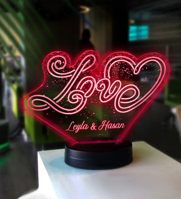 Kişiye Özel Love Led Gece Lambası